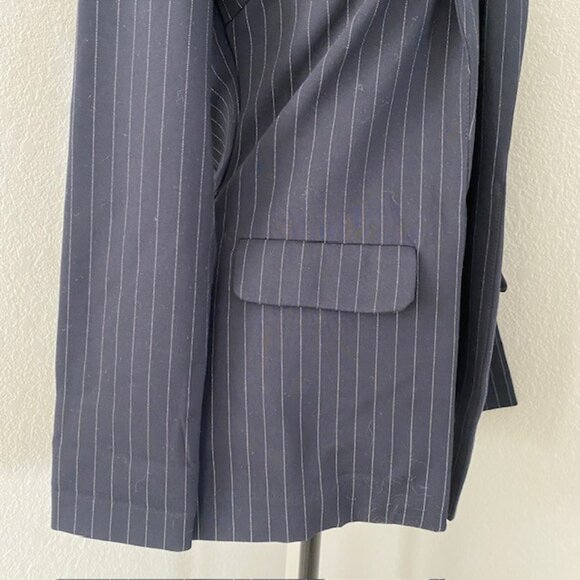 LIVERPOOL Navy Blue Pinstripe Blazer Suit Jacket XS - Picture 6 of 14